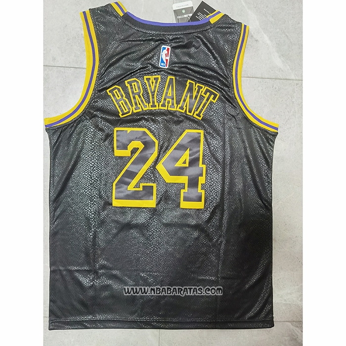 Camiseta Los Angeles Lakers Kobe Bryant #24 Crenshaw Black Mamba Negro